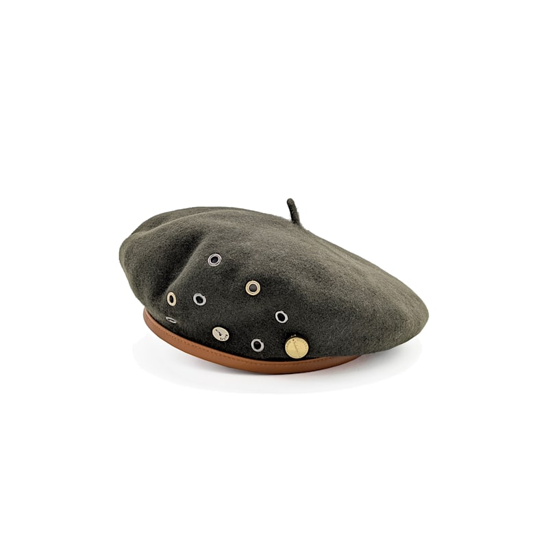 Sherwood Green Wool Felt Basque Cap | Doria 1905 | Wolf & Badger