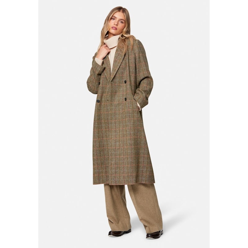 Beryl Herringbone Tweed Coat | Helen McAlinden | Wolf & Badger