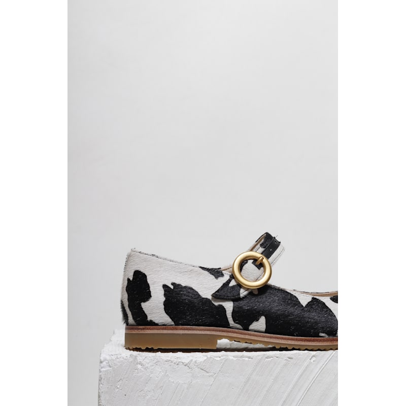 Thumbnail of Betina Cow-Print Mary Janes image