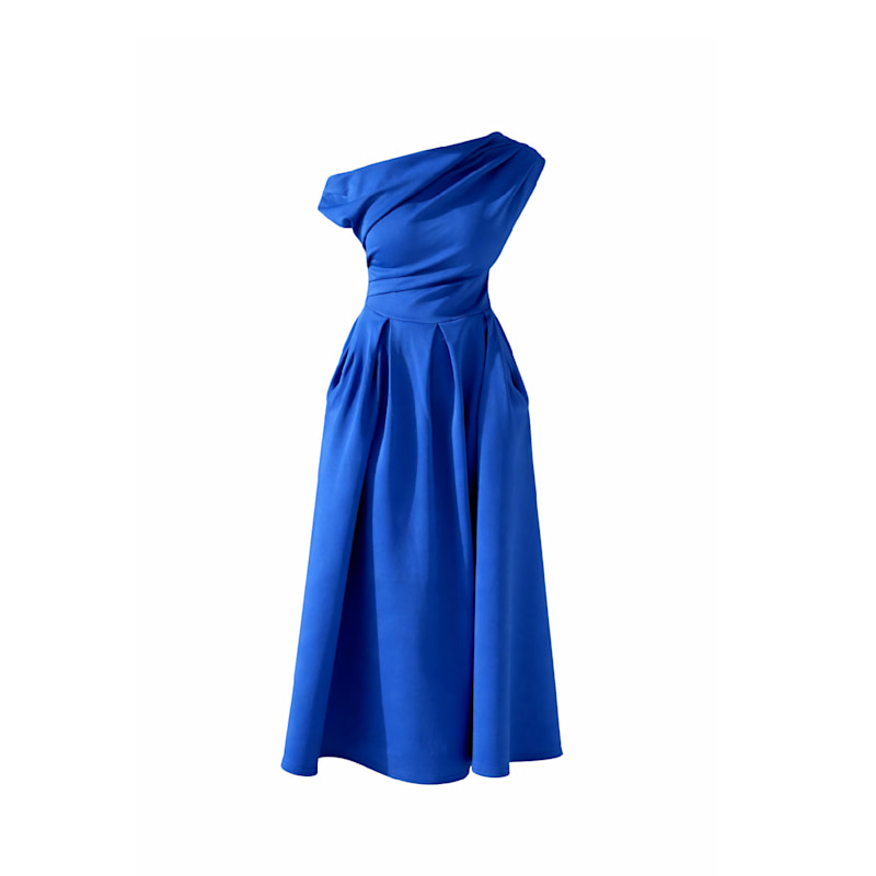 Thumbnail of Betty Asymmetric Midi Dress Cobalt image
