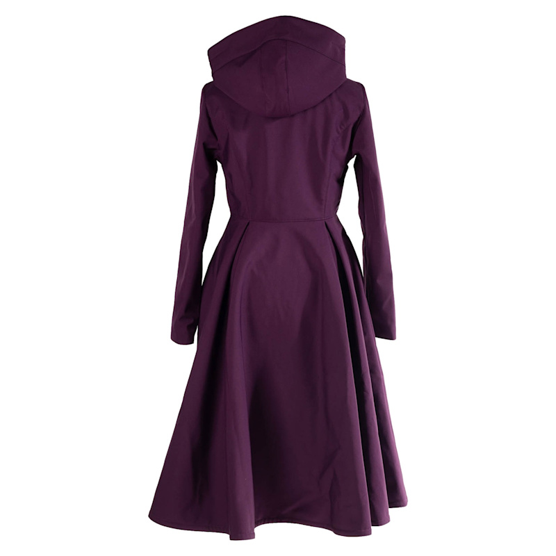 Waterproof Hooded Purple Coat In Ruby Purple | RainSisters | Wolf