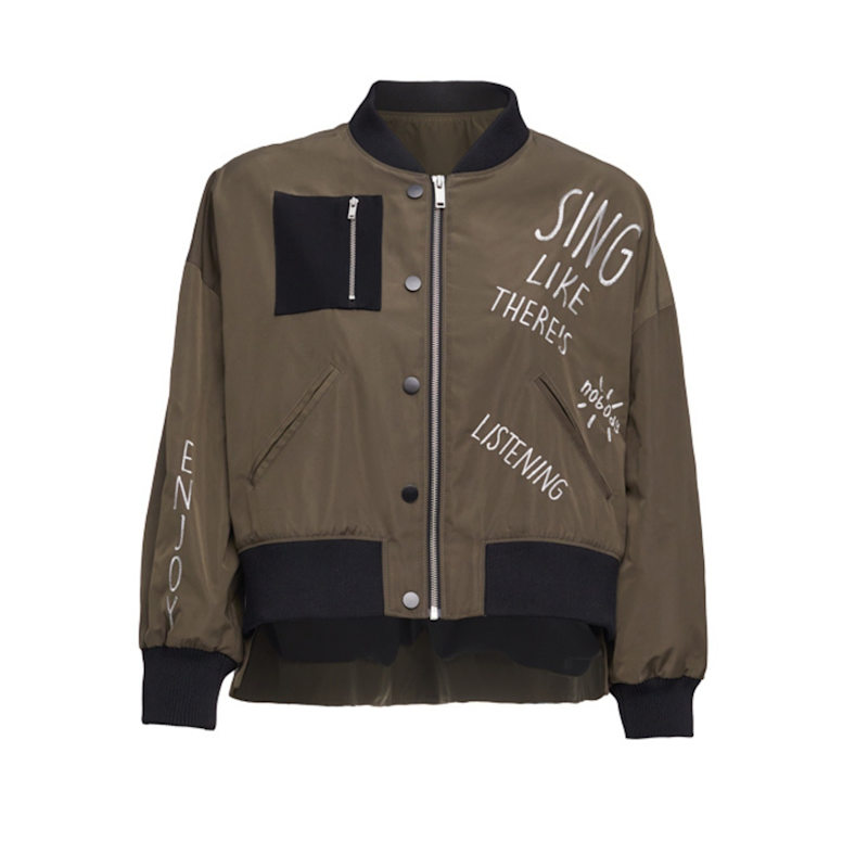 Embroidery & Patch Detailed Tokyo Bomber Jacket | Mier
