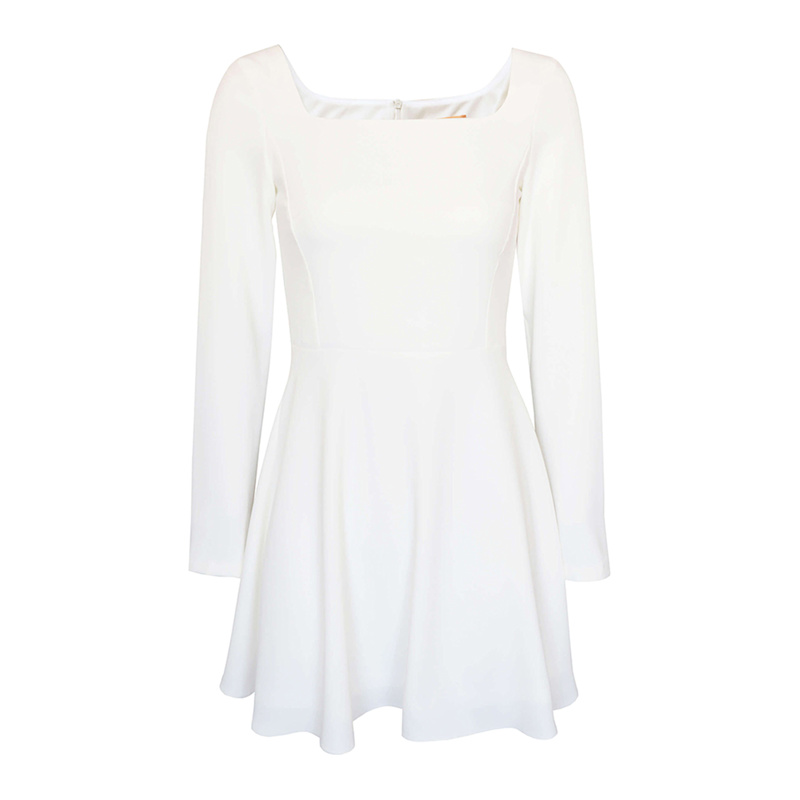 Thumbnail of Bianca Square Neckline Skater Mini Dress - White image