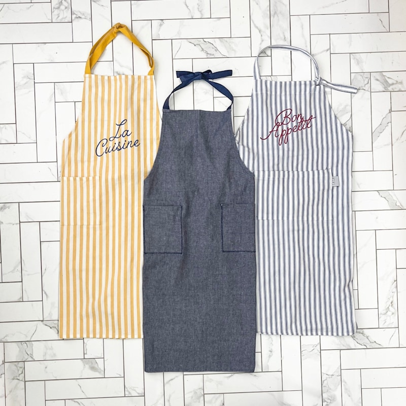 Thumbnail of Bib Apron - Blue Stripe image