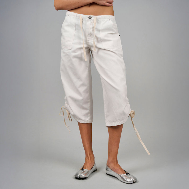 Thumbnail of Big Bully Capri Drawstring Pant - White image