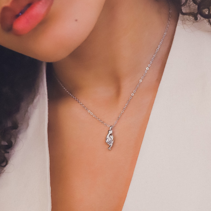 Thumbnail of Billie Fingers Crossed Necklace | Sterling Silver image