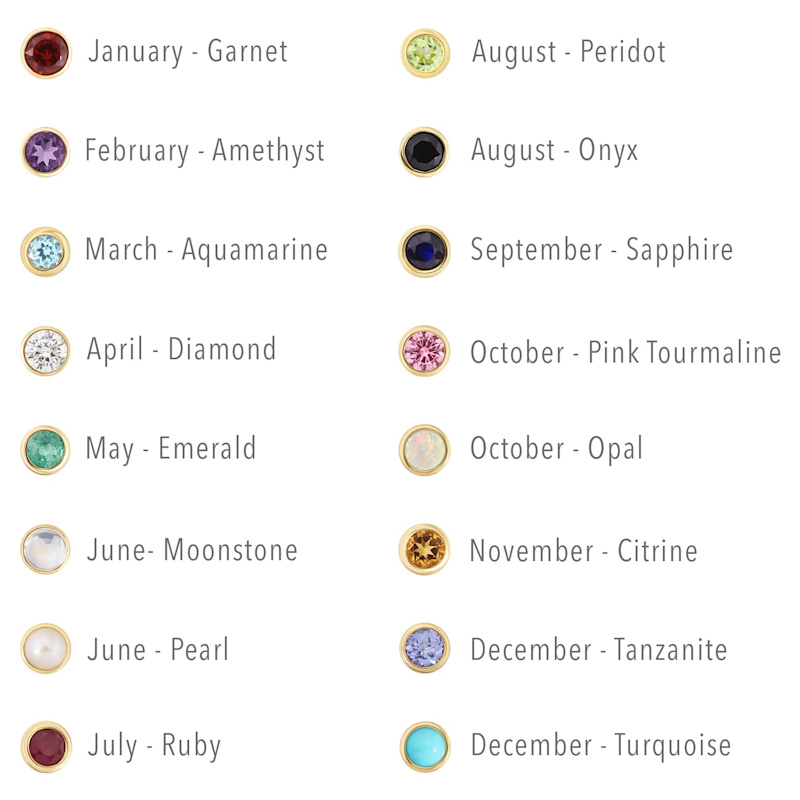 Thumbnail of Birthstone Stud - Yellow Gold Moonstone - June image