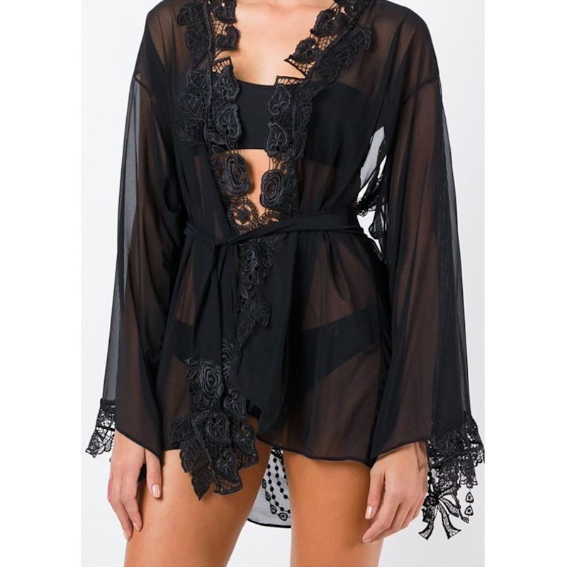 Thumbnail of Bisoux Venetian Lace Kimono best seller xs to xl perfect fit image