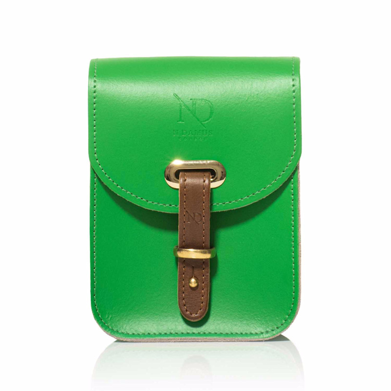 Thumbnail of Mini Elizabeth Emerald Green Leather Crossbody Satchel Bag image