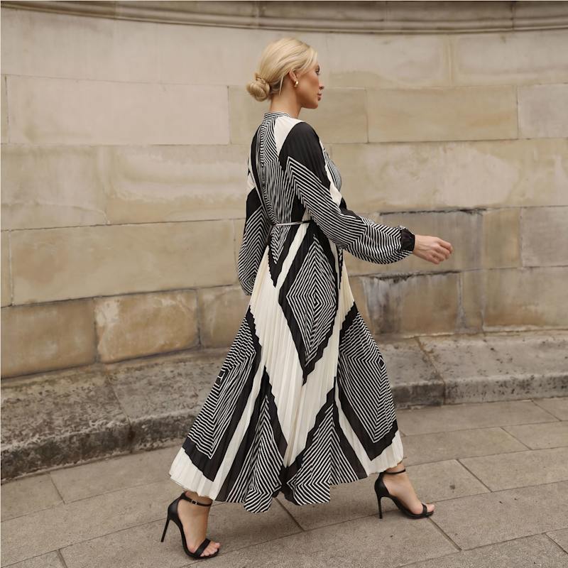 knee length dresses for ladies Taron Knit Mini Dress with Scarf / Cream | Meshki main image 1