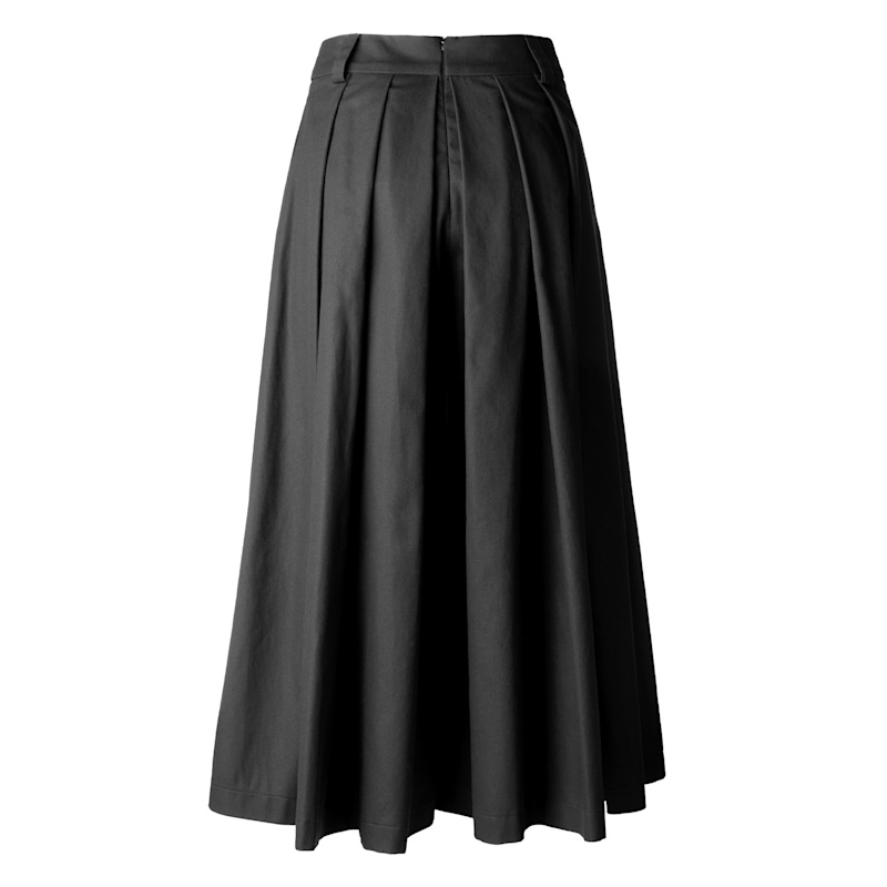 Thumbnail of Black Cotton Trousers – Sculptural Wide-Leg Occasion Pants image