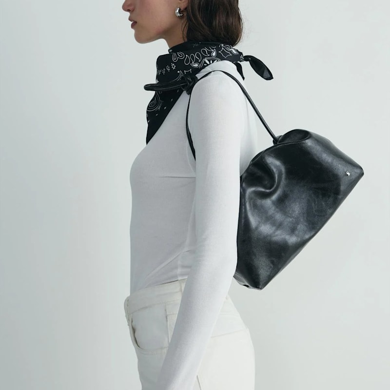 Thumbnail of Black Cove Ruched Clutch image
