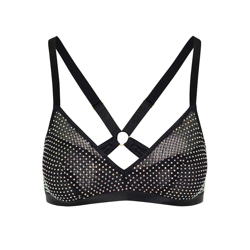 Thumbnail of Black Diamond Studded Racerback Bralette image