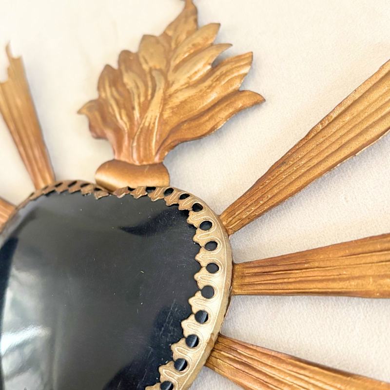 Thumbnail of Black & Gold Sacred Heart  Wall Ornament image