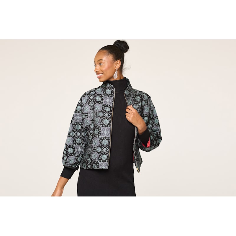 Thumbnail of Black & Green Lion Pattered Jacket image