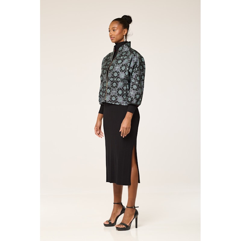 Thumbnail of Black & Green Lion Pattered Jacket image