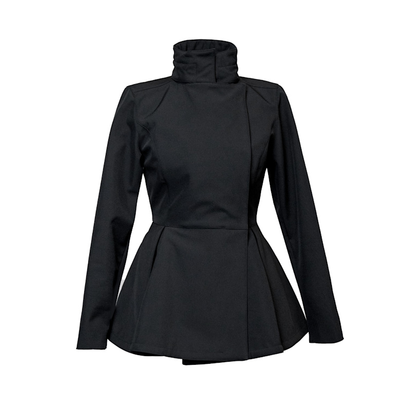 Thumbnail of Black Jacket With Detachable Hood: Evening Blush image