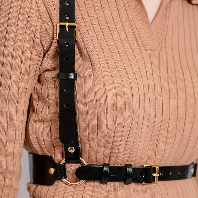 Thumbnail of Black Leather Body Harness image