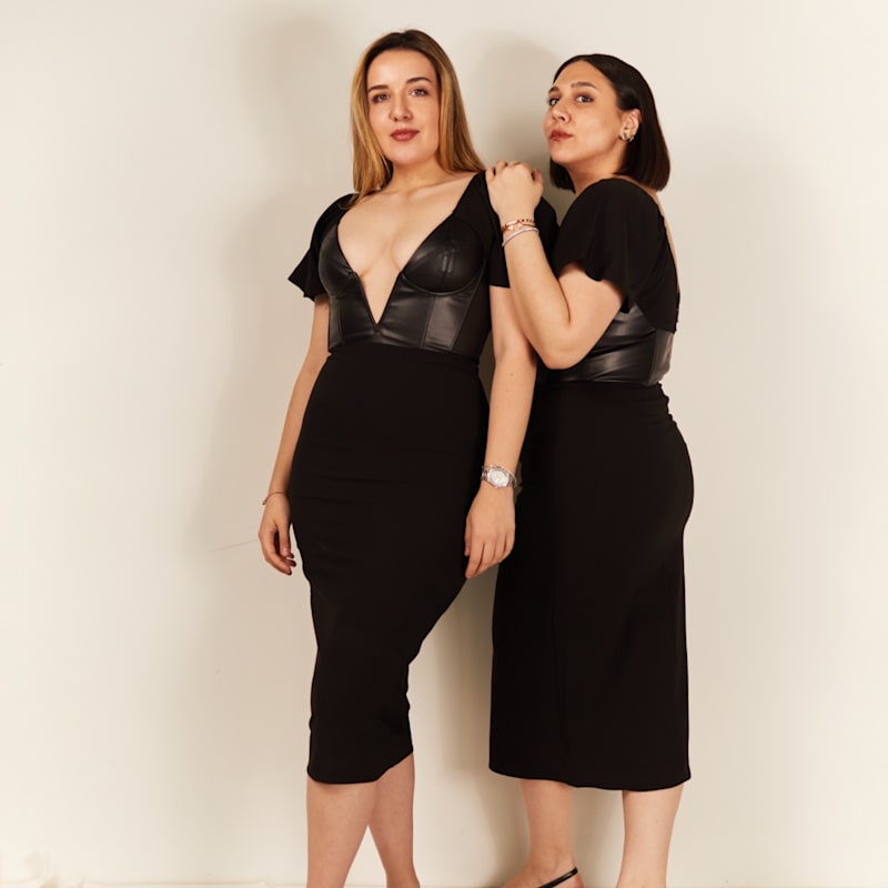 Thumbnail of Black Leather Corset Dress image