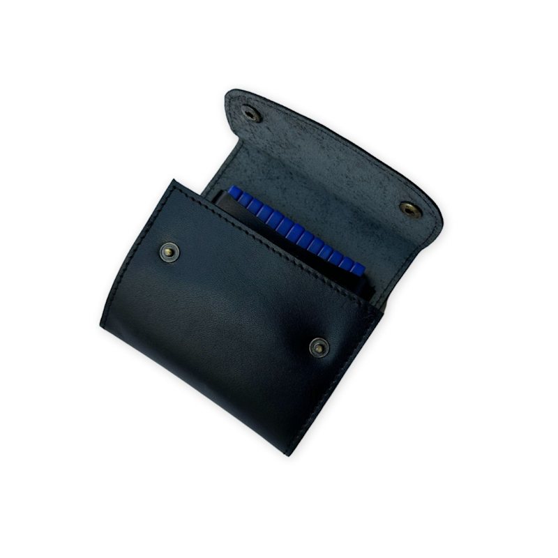 Thumbnail of Black Leather Dominoes Set Holder image