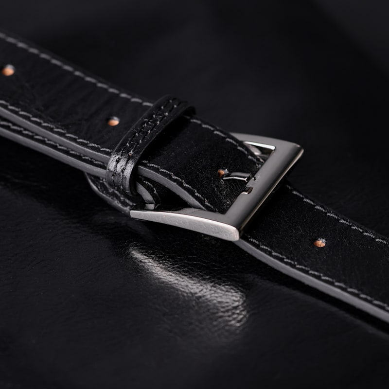 Thumbnail of Black Leather Messenger Bag – The Stranger image
