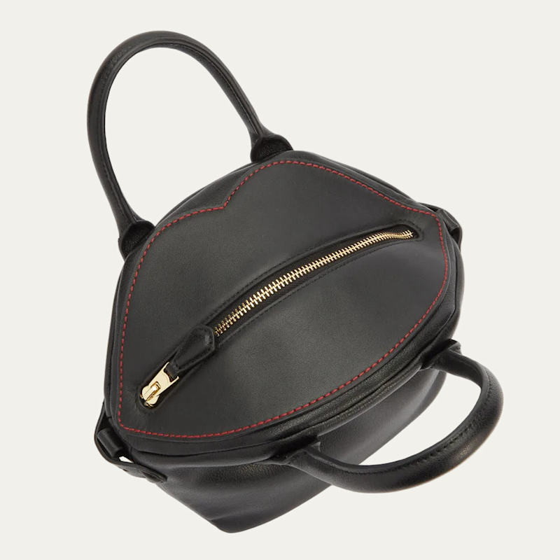 Thumbnail of Black Leather Simone Handheld Bag image