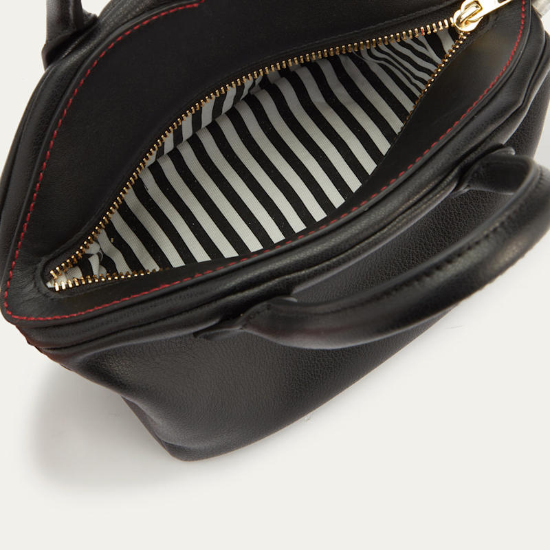 Thumbnail of Black Leather Simone Handheld Bag image