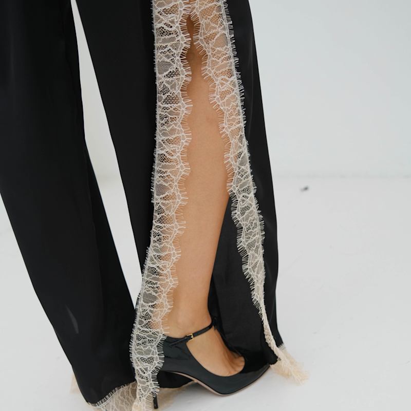 Thumbnail of Black Long Open Leg Halter Neck Romper image