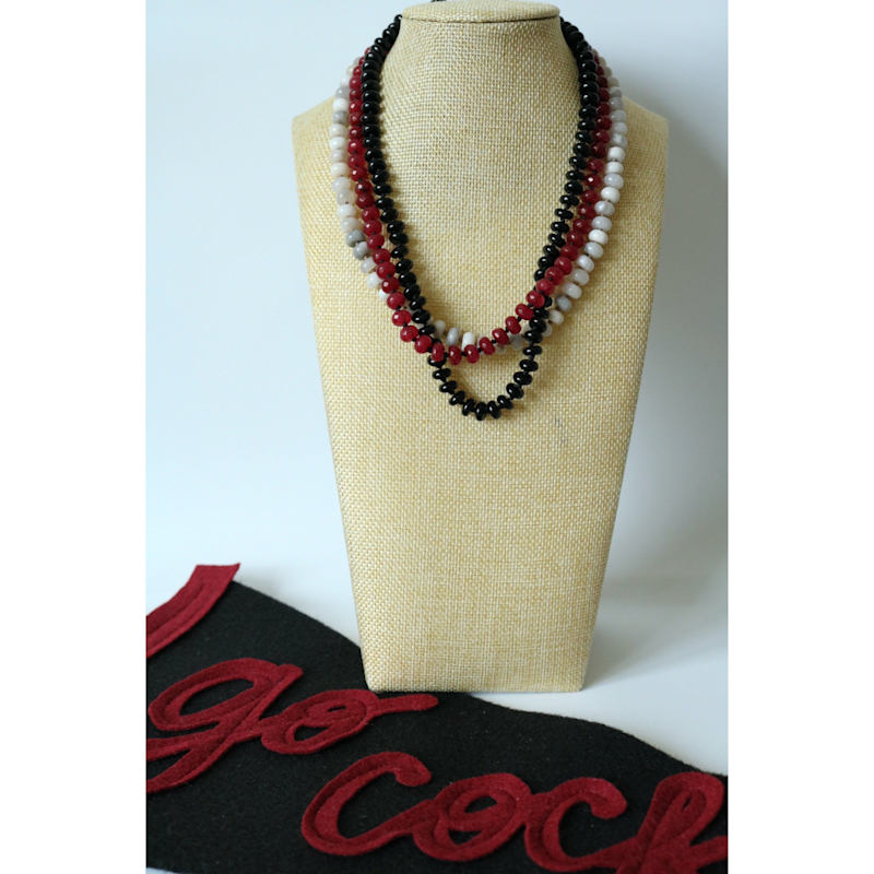 Thumbnail of Black Onyx Hand Knotted Candy Crush Necklace image