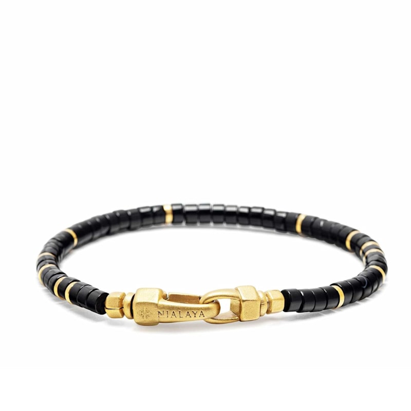 Thumbnail of Black Onyx Heishi Bracelet image