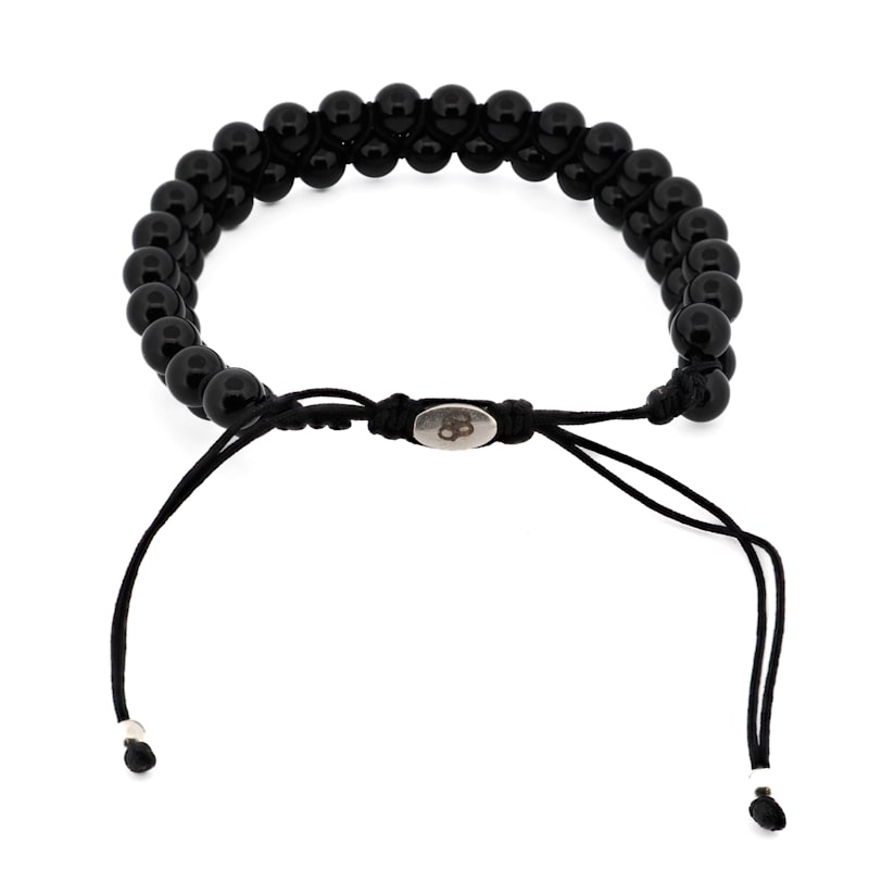 Thumbnail of Black Onyx Self Control Beaded Woven Bracelet - Black image