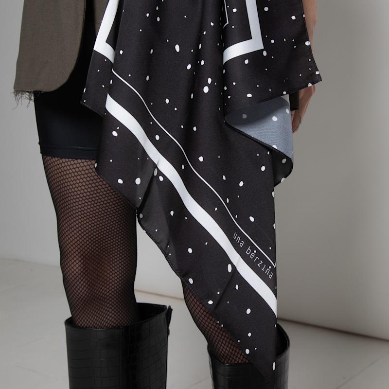 Thumbnail of Black Printed Polka-Dot Scarf image