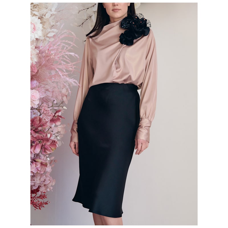 Thumbnail of Black Satin Skirt image