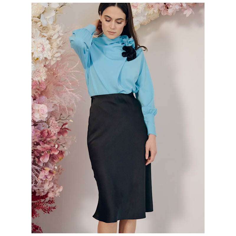 Thumbnail of Black Satin Skirt image