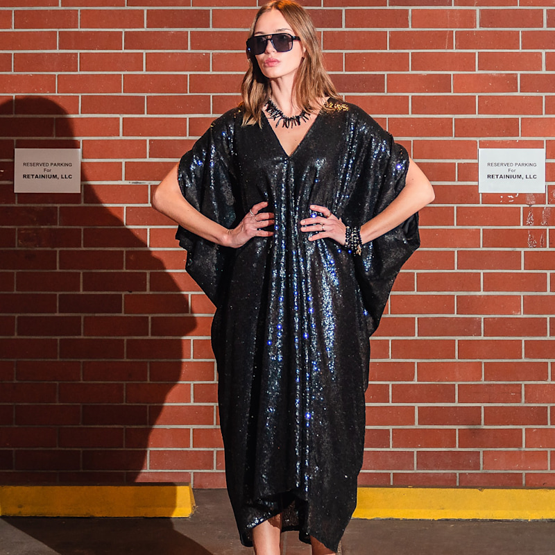 Thumbnail of Black Sequin Caftan image