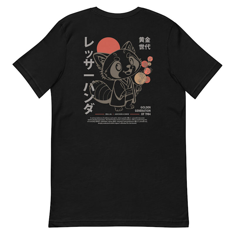 Black Six Red Panda Japan Era Organic Cotton T-Shirt - Men | ANCHOR ...