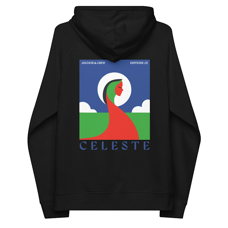 Thumbnail of Black Three Celeste Editions Organic Cotton Hoodie - Men image