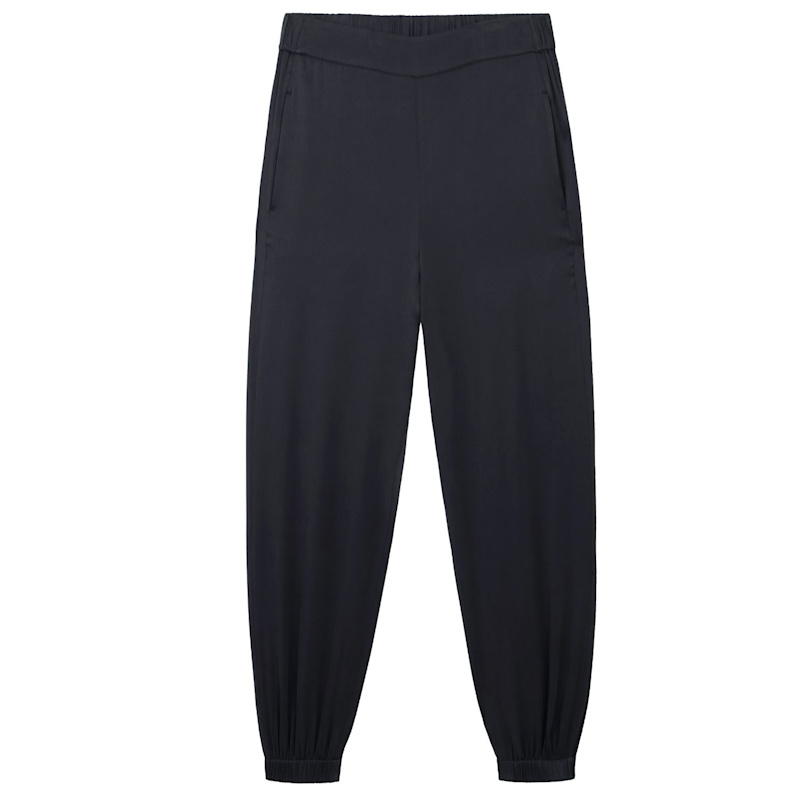 Thumbnail of Black Washable Organic Stretch Silk Cuffed Joggers image