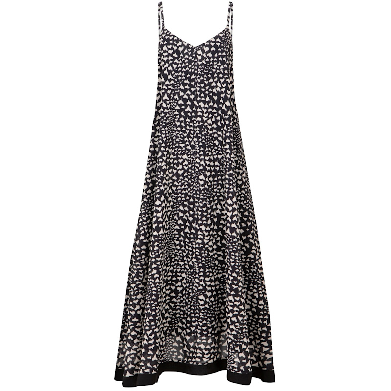 Black&White Print A-Line Chiffon Maxi Dress | Langner | Wolf & Badger