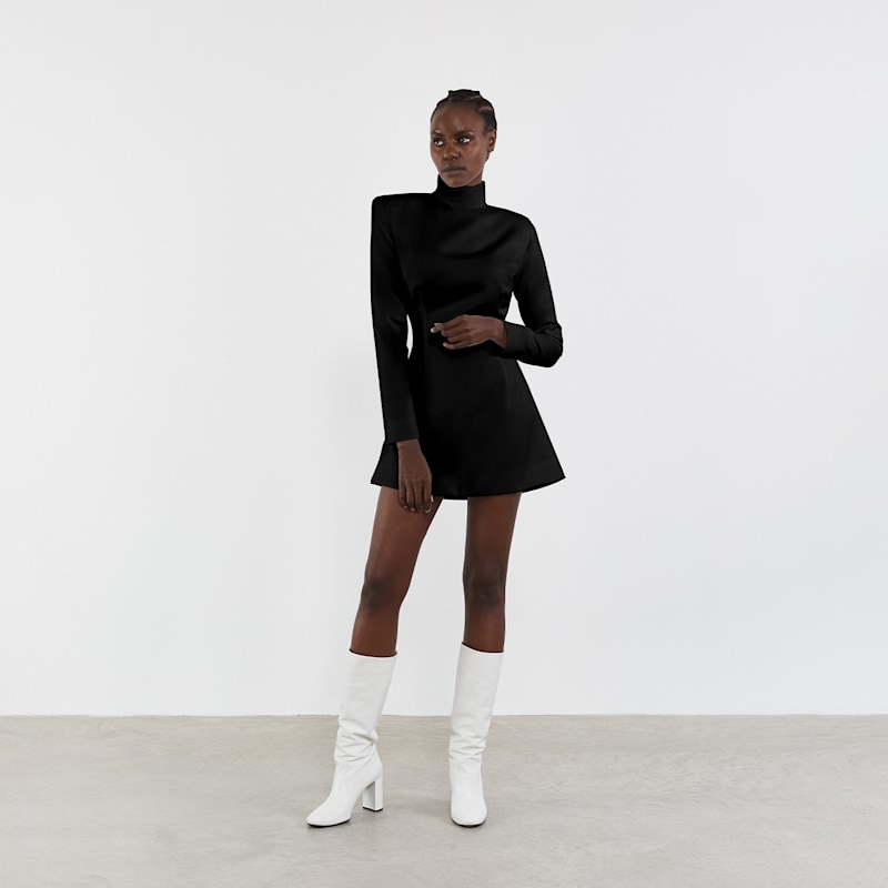 Black Wool Mini Dress | Vestiaire d'un Oiseau Libre | Wolf & Badger