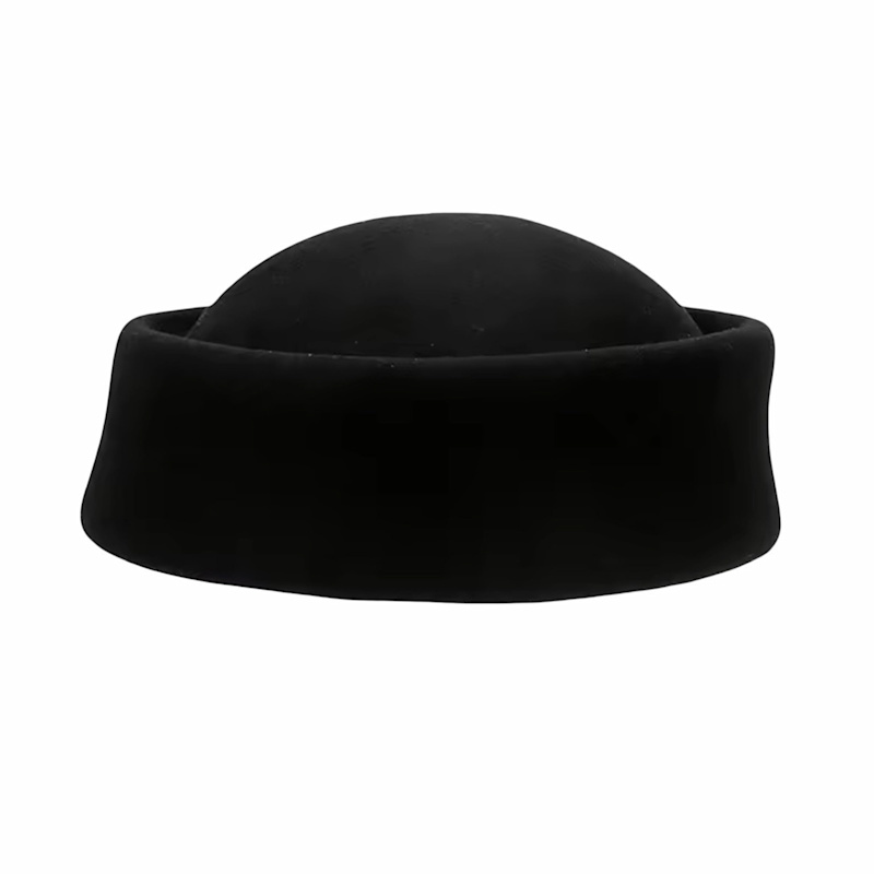 Thumbnail of Black Wool Pillbox Hat image