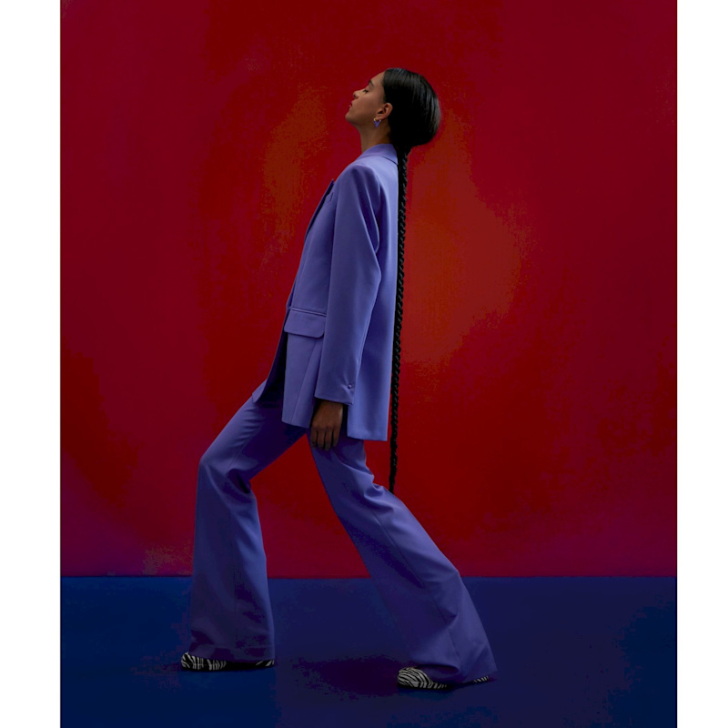 Thumbnail of Blair Purple Opulence Oversized Blazer image