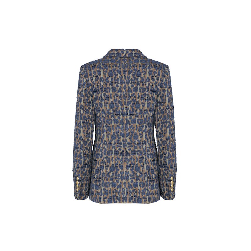 Thumbnail of Jacquard Print Blazer With Velvet Peak Lapel image