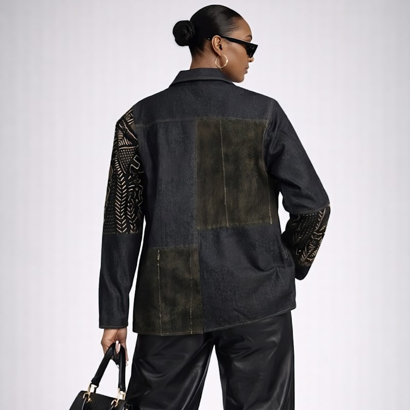 Thumbnail of Blended Denim Zipper Jacket image