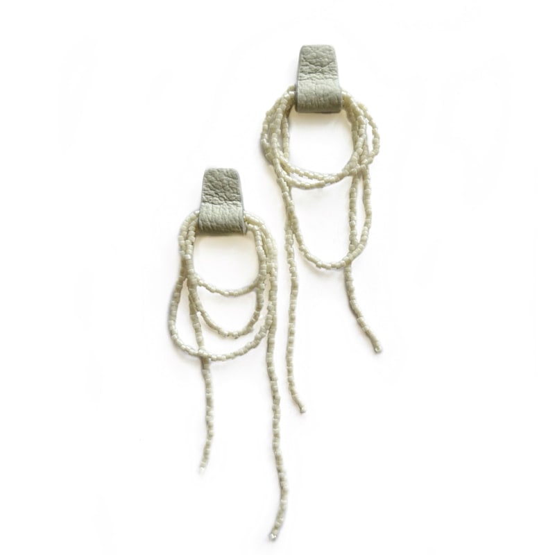 Thumbnail of Bliss Beaded Dangle Earrings Off White image