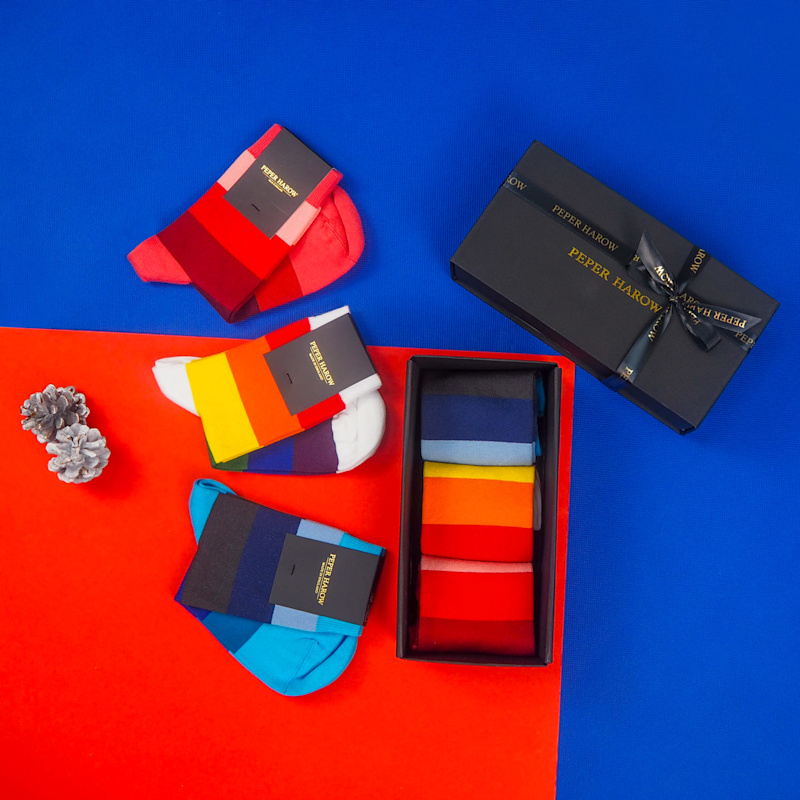 Thumbnail of Block Stripe Women’s Socks Gift Box image