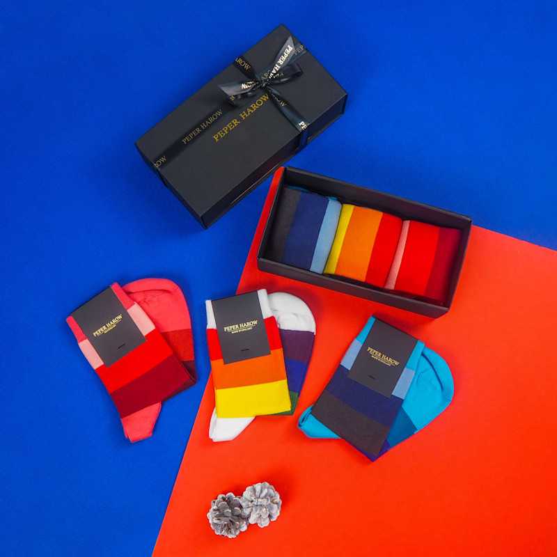 Thumbnail of Block Stripe Women’s Socks Gift Box image