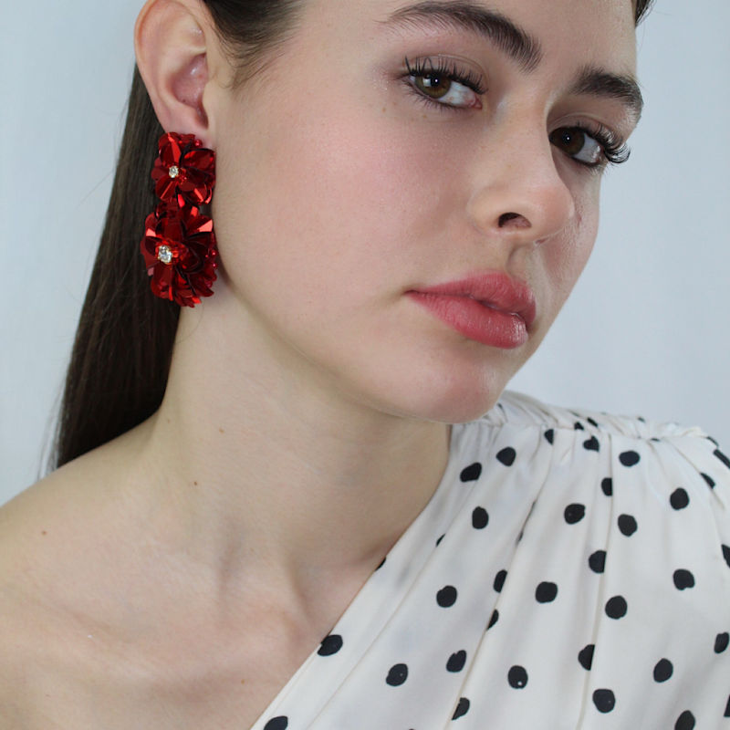 Thumbnail of Blossom Drop Earrings Red image