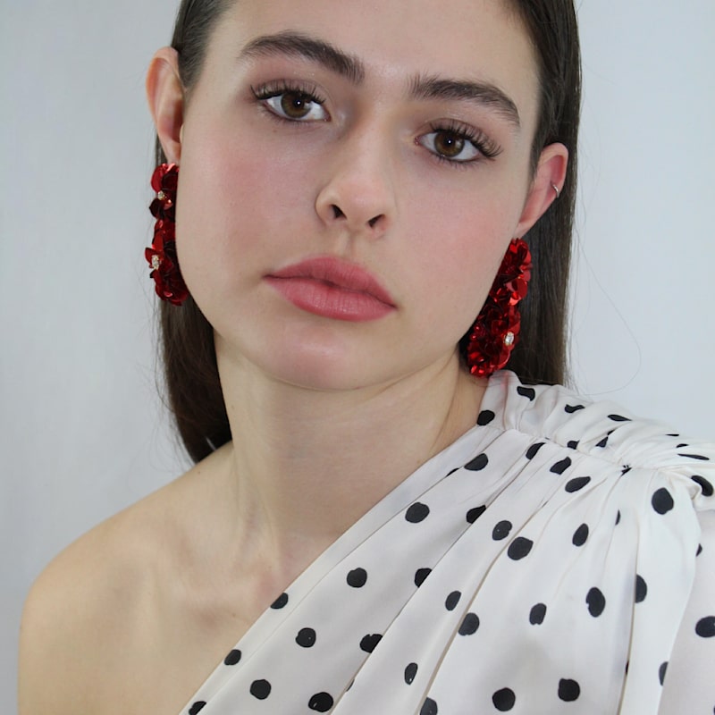 Thumbnail of Blossom Drop Earrings Red image