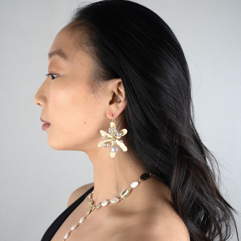 Thumbnail of Blossom Pearl Drops Flower Earring image
